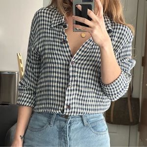 Vintage Picnic Plaid Button Down SM/MD